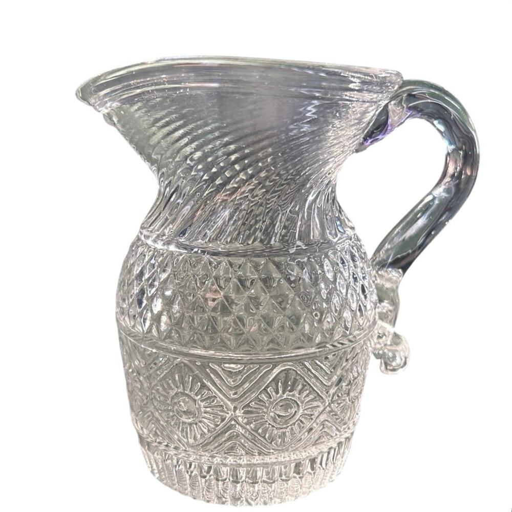 Blown Molded RARE Creamer Jug c1825 Boston Sandwich Glass Co